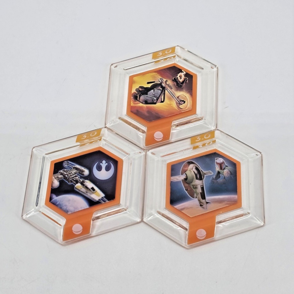 Disney Infinity Marvel‎ Star Wars Power Disc Ghost Rider Boba Fett Starfighter
